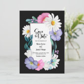 Kleurrijke Floral Wedding Save the Date (Staand voorkant)