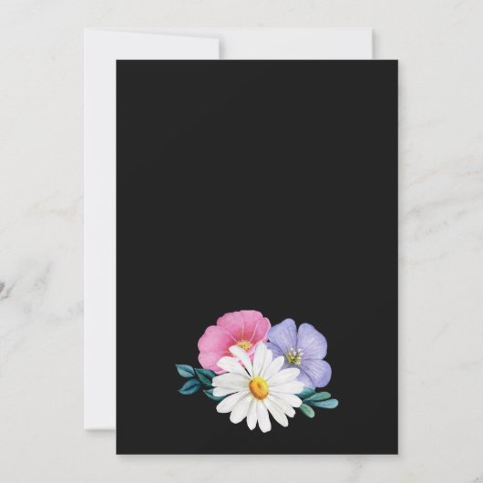 Kleurrijke Floral Wedding Save the Date (Achterkant)