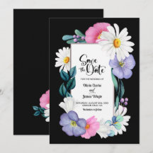 Kleurrijke Floral Wedding Save the Date