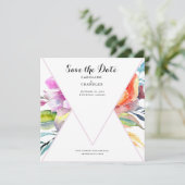 Kleurrijke Floral Wedding Save the Date Website (Staand voorkant)