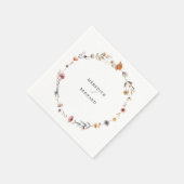 Kleurrijke Floral Wedding Servet (Hoek)