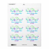 Kleurrijke Floral Wedding Wine Favor Label (Full Sheet)