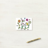 Kleurrijke Floral | Wees vriendelijk Post-it® Notes (Op bureau)