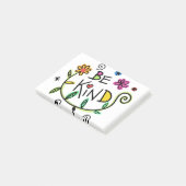 Kleurrijke Floral | Wees vriendelijk Post-it® Notes (Schuin)