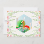 Kleurrijke Floral Wild One Oerwoud Safari Verjaard Kaart (Achterkant)