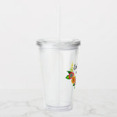 Kleurrijke Floral Wreath Modern Good Vibes Acryl Drinkbeker (Rechts)