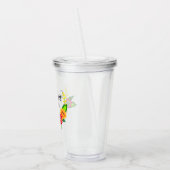 Kleurrijke Floral Wreath Modern Good Vibes Acryl Drinkbeker (Links)