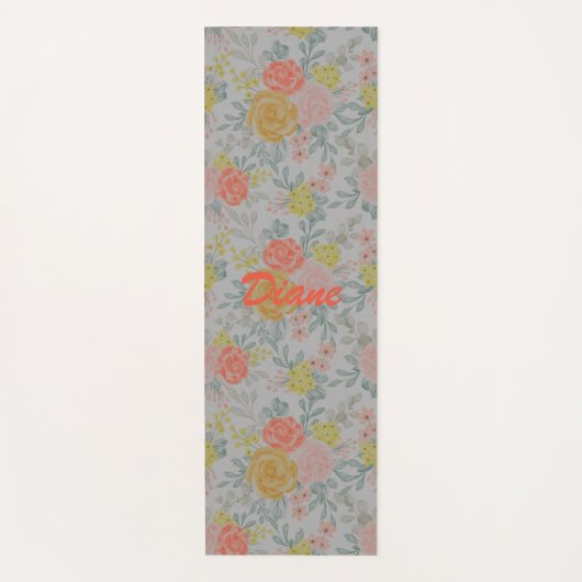 Kleurrijke Floral Yogamat (Voorkant)