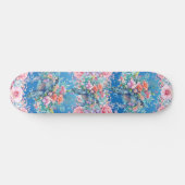 Kleurrijke Floral Zee Turtle Wide Skateboard (Horizontaal)