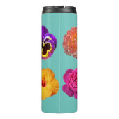 Kleurrijke florale afdruk thermosbeker (Achterkant)
