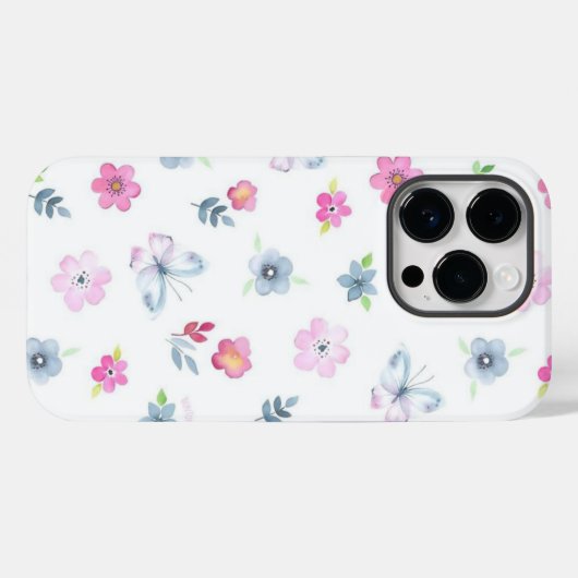 Kleurrijke florale Case-Mate iPhone case (Achterkant (horizontaal))