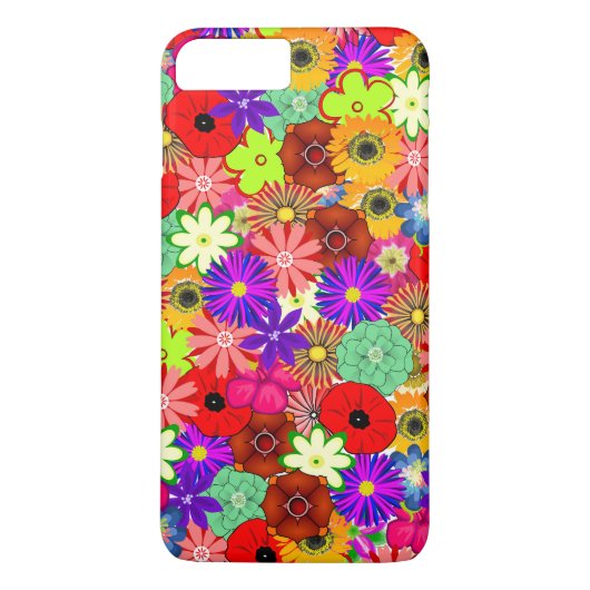 Kleurrijke florale illustratie Case-Mate iPhone case (Achterkant)