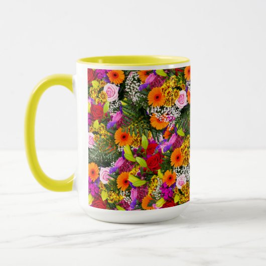 KLEURRIJKE, FLORALE KOFFIEBEEKER MOK (Links)