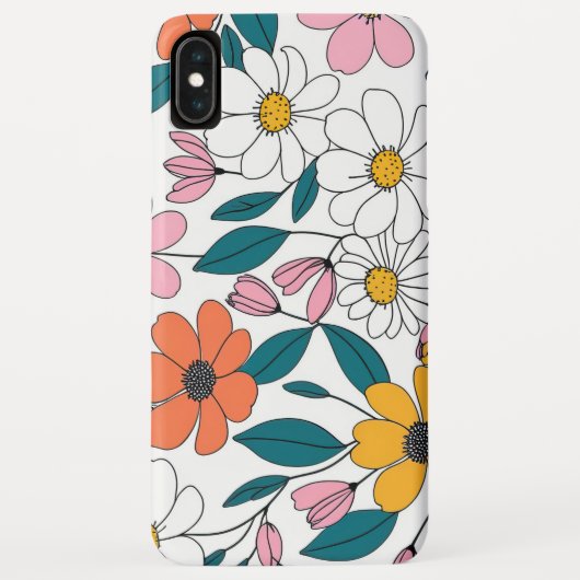 kleurrijke florale kunst Case-Mate iPhone case (Achterkant)