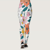 kleurrijke florale kunst leggings (Achterkant)