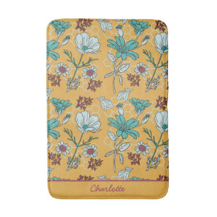 Kleurrijke florale naadloze patroon, gepersonalise badmat