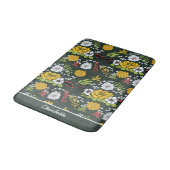 Kleurrijke florale naadloze patroon, gepersonalise badmat (Gekanteld)