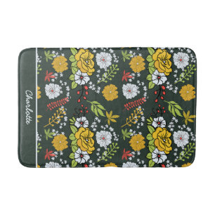 Kleurrijke florale naadloze patroon, gepersonalise badmat