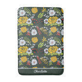 Kleurrijke florale naadloze patroon, gepersonalise badmat (Voorkant Verticaal)