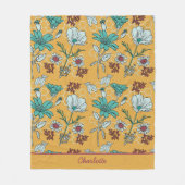 Kleurrijke florale naadloze patroon, gepersonalise fleece deken (Voorkant)