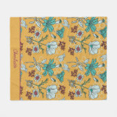 Kleurrijke florale naadloze patroon, gepersonalise fleece deken (Voorkant (Horizontaal))