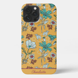 Kleurrijke florale naadloze patroon, gepersonalise iPhone 13 pro max hoesje
