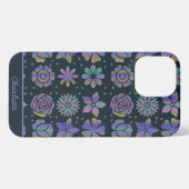 Kleurrijke florale naadloze patroon, gepersonalise iPhone hoesje (Achterkant horizontaal)