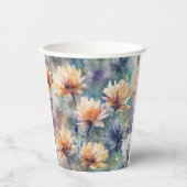 Kleurrijke florale papieren bekers (Voorkant)