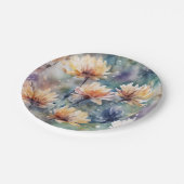 Kleurrijke florale papieren bordje (Gekanteld)