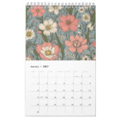 Kleurrijke florale patronen kalender (Jan 2027)