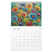 Kleurrijke florale patronen kalender (Mar 2027)