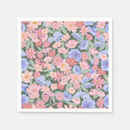 Kleurrijke florale servet (Voorkant)