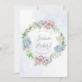 Kleurrijke florale spiegel Sla de datum op Kaart (Voorkant)