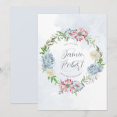 Kleurrijke florale spiegel Sla de datum op Kaart (Voorkant / Achterkant)