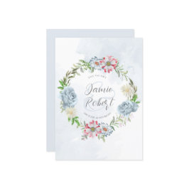 Kleurrijke florale spiegel Sla de datum op Kaart