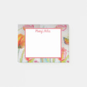 Kleurrijke florale Waterverf Tulp en Butterfly Post-it® Notes (Voorkant)