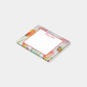 Kleurrijke florale Waterverf Tulp en Butterfly Post-it® Notes (Schuin)