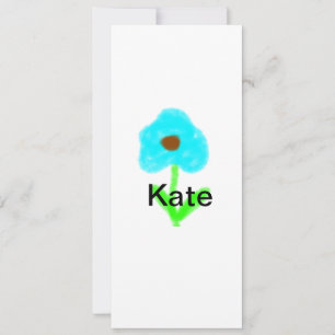 Kleurrijke florale waterverf voeg naamtekst toe kaart