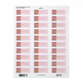 Kleurrijke Florals Easter Egg Monogram Adres Etiket (Full Sheet)