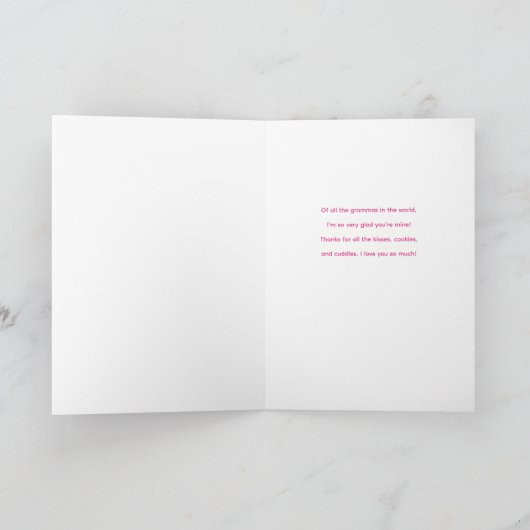  kleurrijke Florals Foto grootma Birthday Kaart (Binnen)