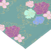 Kleurrijke Florals met gouden patroon Medium Tafelloper (Hoek)