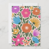  kleurrijke Florals Terug Volledige foto Pasen Feestdagenkaart (Achterkant)