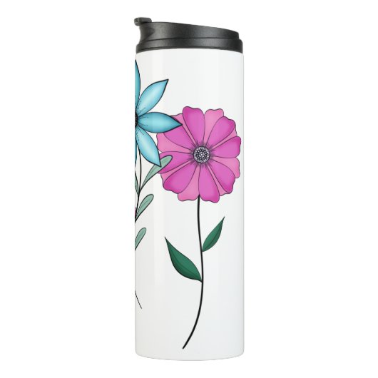 Kleurrijke Florals Thermosbeker (Geroteerd rechts)