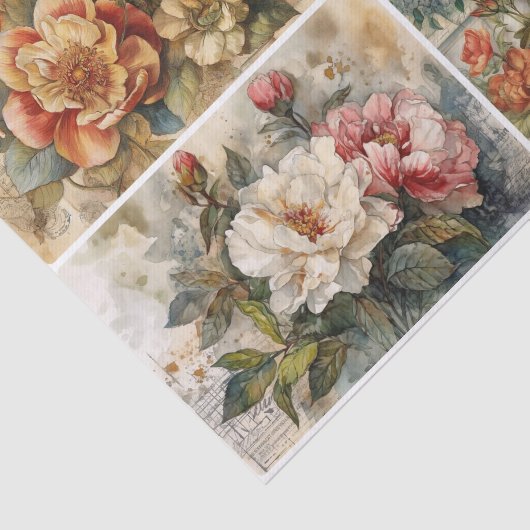 Kleurrijke Florals Tissuepapier (Detail)