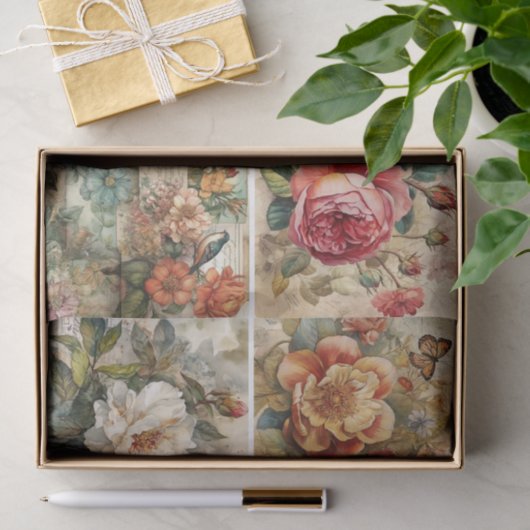 Kleurrijke Florals Tissuepapier (Geschenk)