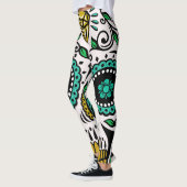 Kleurrijke FloralSugar Skull Leggings (Links)