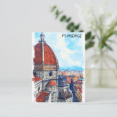Kleurrijke Florence Italië Duomo kathedraal Briefkaart (Staand voorkant)