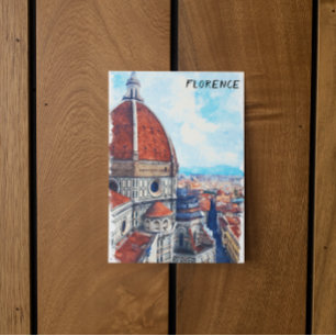 Kleurrijke Florence Italië Duomo kathedraal Briefkaart
