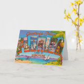 Kleurrijke  Florida Groeten Kaart (Gele Bloem)