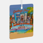 Kleurrijke Florida Groeten Metalen Ornament (Voorkant Rechts)
